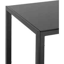 Стол Stool Group обеденный Дерби 140*80 столешница закаленное стекло ножки металл черные