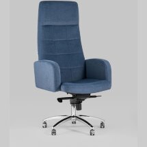 Компьютерное кресло Stool Group Лестер темно-синий обивка микровелюр крестовина металл