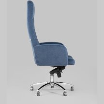 Компьютерное кресло Stool Group Лестер темно-синий обивка микровелюр крестовина металл