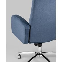Компьютерное кресло Stool Group Лестер темно-синий обивка микровелюр крестовина металл