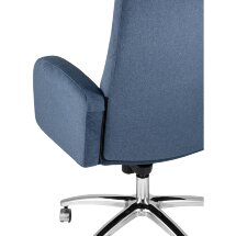 Компьютерное кресло Stool Group Лестер темно-синий обивка микровелюр крестовина металл