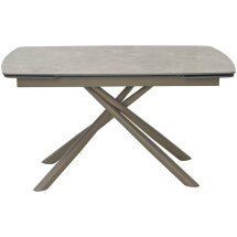 Стол RIVOLI 140 MATT LATTE STONE SOLID CERAMIC / TAUPE, ®DISAUR
