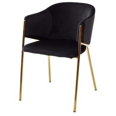 Стул DILL BLUVEL-19 BLACK, велюр/ золотой каркас, М-City Стул DILL BLUVEL-19 BLACK, велюр/ золотой каркас, М-City