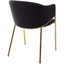 Стул DILL BLUVEL-19 BLACK, велюр/ золотой каркас, М-City