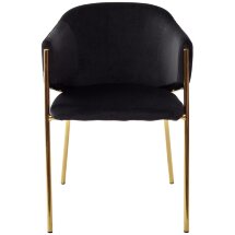 Стул DILL BLUVEL-19 BLACK, велюр/ золотой каркас, М-City