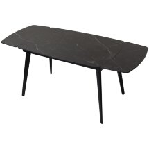 Стол ELIOT 120 MATT BLACK MARBLE SINTERED STONE/ BLACK М-City