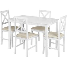 Обеденный комплект Хадсон (стол + 4 стула)/ Hudson Dining Set