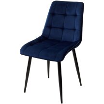 Стул CHIC BLUVEL-86 NAVY BLUE / черный каркас М-City