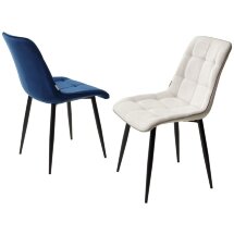 Стул CHIC BLUVEL-86 NAVY BLUE / черный каркас М-City