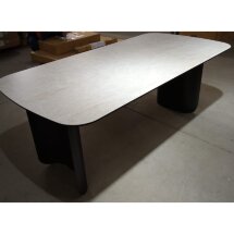 Стол NORD 200 TL-102 Бежевый мрамор, испанская керамика / черный каркас, ®DISAUR