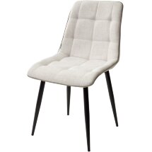 Стул CHIC HE622-01/ HE622-05 топленое молоко, ткань/ черный каркас М-City