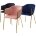 Стул DILL BLUVEL-52 PINK, велюр/ золотой каркас, М-City 