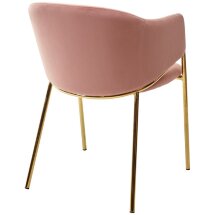 Стул DILL BLUVEL-52 PINK, велюр/ золотой каркас, М-City