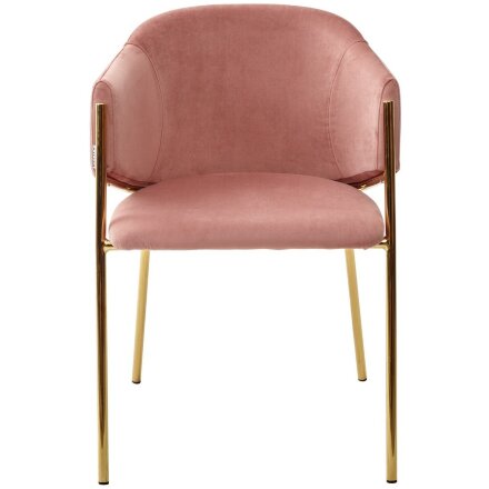 Стул DILL BLUVEL-52 PINK, велюр/ золотой каркас, М-City 
