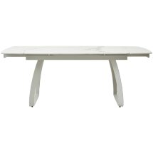 Стол LUGO 140 GLOSS STATUARIO WHITE SINTERED STONE/ WHITE М-City