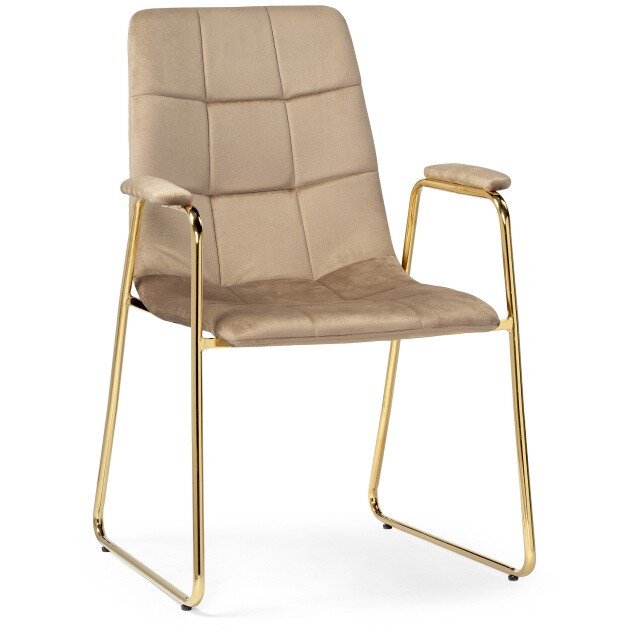 Стул на металлокаркасе Lana beige / gold Стул на металлокаркасе Lana beige / gold