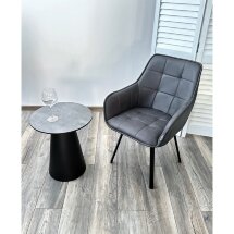 Стул MAVERICK 360 град. поворот. HK007-10 Темно-серый, искусственная замша / черный каркас, М-City