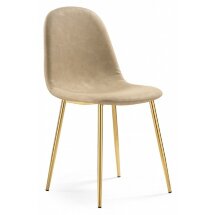 Стул на металлокаркасе Lilu 1 beige / gold