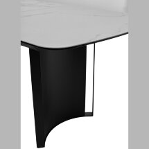 Стол RASMUS 160 TL-45 Белый мрамор, испанская керамика / черный каркас, ®DISAUR