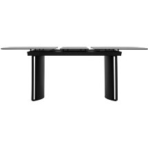 Стол RASMUS 160 TL-45 Белый мрамор, испанская керамика / черный каркас, ®DISAUR