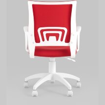 Кресло офисное TopChairs ST-BASIC-W красная ткань крестовина белый пластик