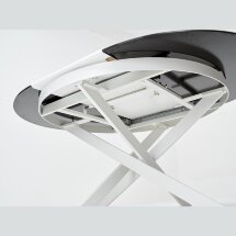 Стол TRENTO 120 HIGH GLOSS STATUARIO Белый мрамор глянцевый, керамика/ белый каркас, ®DISAUR