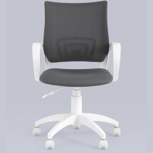 Кресло офисное Topchairs ST-BASIC-W серая ткань крестовина белый пластик