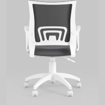 Кресло офисное Topchairs ST-BASIC-W серая ткань крестовина белый пластик