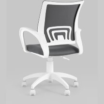 Кресло офисное Topchairs ST-BASIC-W серая ткань крестовина белый пластик