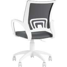 Кресло офисное Topchairs ST-BASIC-W серая ткань крестовина белый пластик
