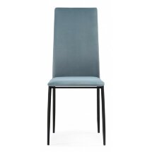 Стул на металлокаркасе Tod light blue / black