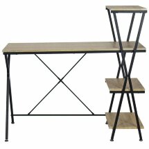 Стол на металлокаркасе BRABIX &quot;LOFT CD-004&quot;, 1200х535х1110 мм, 3 полки, цвет дуб натуральный, 641220