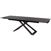 Стол LIVORNO 180 MATT BLACK MARBLE SOLID CERAMIC / BLACK М-City