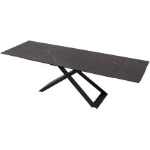 Стол LIVORNO 180 MATT BLACK MARBLE SOLID CERAMIC / BLACK М-City