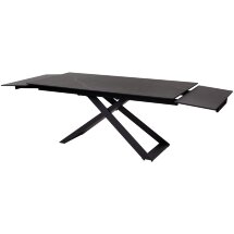 Стол LIVORNO 180 MATT BLACK MARBLE SOLID CERAMIC / BLACK М-City