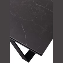 Стол LIVORNO 180 MATT BLACK MARBLE SOLID CERAMIC / BLACK М-City