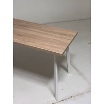 Стол ФИН 120 Дуб Бардолино/ белый каркас М-City