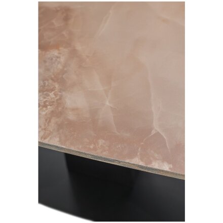 Стол BALDE 120 GLOSS AMBER JADE SOLID CERAMIC / BLACK, ®DISAUR 