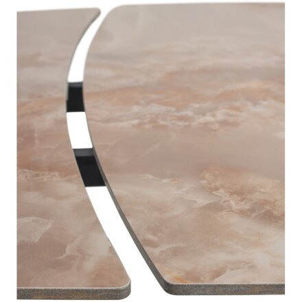 Стол BALDE 120 GLOSS AMBER JADE SOLID CERAMIC / BLACK, ®DISAUR 
