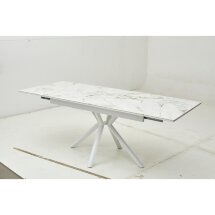 Стол МОНАКО 140 Белый камень, глянец К-11, керамика / Белый БЕЗ НДС
