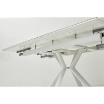 Стол МОНАКО 140 Белый камень, глянец К-11, керамика / Белый БЕЗ НДС