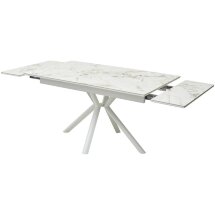 Стол МОНАКО 140 Белый камень, глянец К-11, керамика / Белый БЕЗ НДС