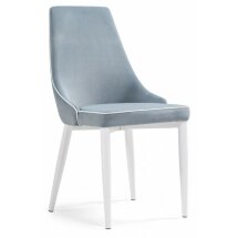 Стул на металлокаркасе Kora 1 light blue / white