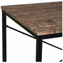 Стол на металлокаркасе BRABIX &quot;LOFT CD-005&quot;, 1200х520х1200 мм, 3 полки, цвет морёный дуб, 641221