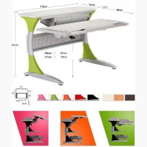 Детская парта Comf-pro Harvard BD333 трансформер дуб/красный