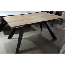 Стол Мейсон 160 Дуб Галифакс / черный М-City