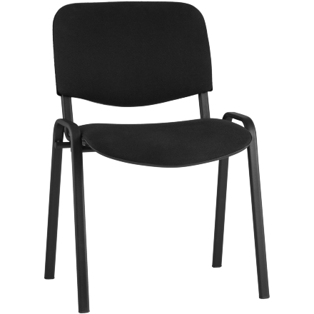 Стул Stool Group Изо ( iso ) черный для посетителей и конференц залов, изгиб под спину, пластиковые опоры 