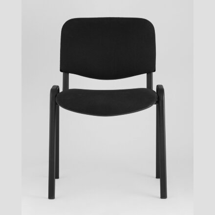 Стул Stool Group Изо ( iso ) черный для посетителей и конференц залов, изгиб под спину, пластиковые опоры 