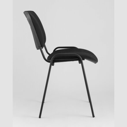 Стул Stool Group Изо ( iso ) черный для посетителей и конференц залов, изгиб под спину, пластиковые опоры 