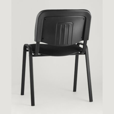 Стул Stool Group Изо ( iso ) черный для посетителей и конференц залов, изгиб под спину, пластиковые опоры 